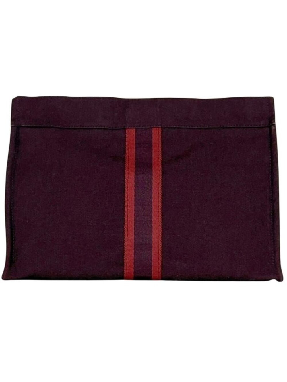 Hermes Fourre Tout Clutch Cotton Bordeaux